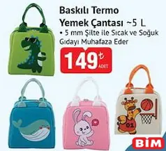 BASKILI TERMO YEMEK ÇANTASI 5 L